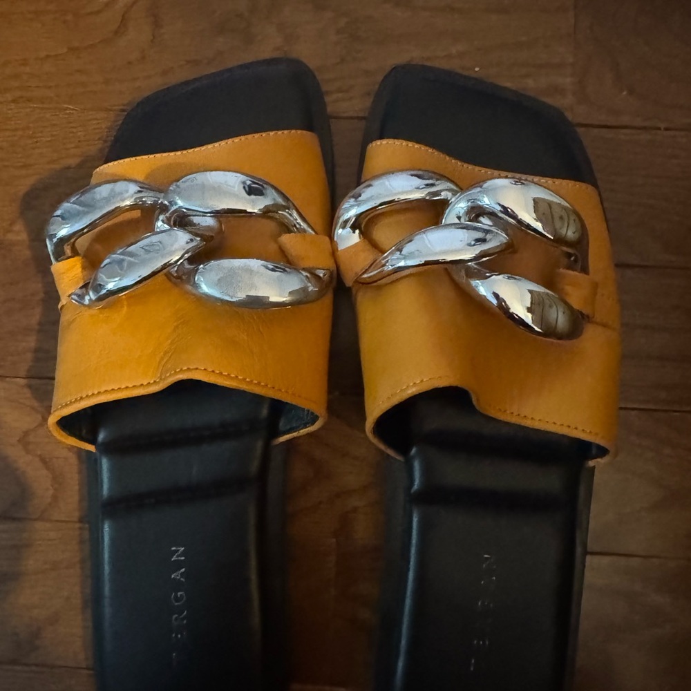 Elegant Tan and Silver Women's Sandals